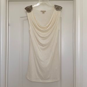 Forever 21 cowl neck sequin shoulder tank